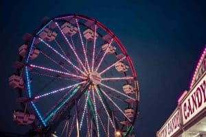 The Sights & Sounds of Christmas ferris wheel.