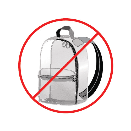 Illustration of a clear backpack